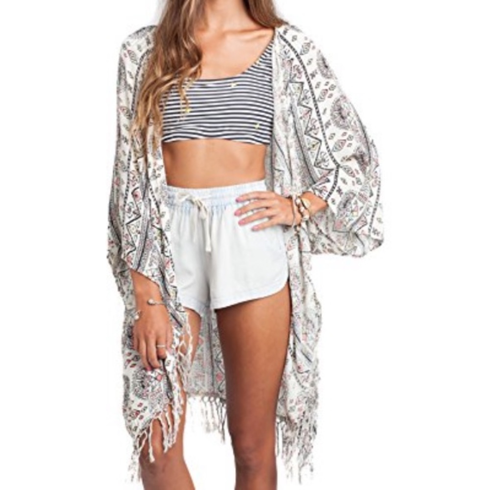 Billabong Salty Wavez Kimono, Multi, Small/Medium